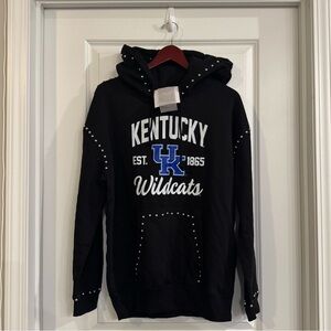 Game Day Couture Kentucky Wildcats Licenced Studded Hoodie Sweatshirt in Black